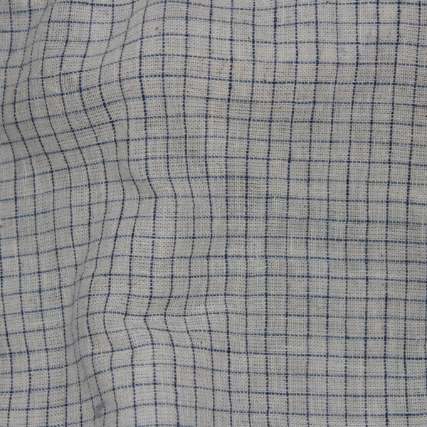 Perfect Squares Kala Cotton Fabric - Blue and White