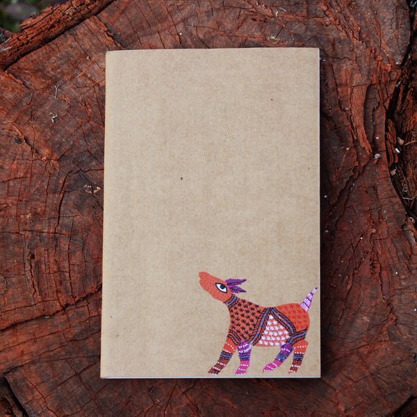 Gond Art Unruled Notebook - Deer Motif