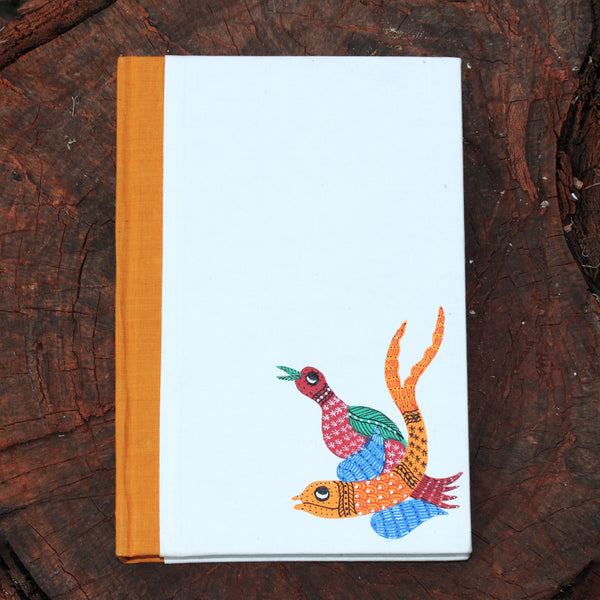 Gond Art Large Notebook - Bird