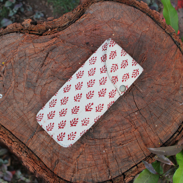 Multipurpose Pouch - Red and Cream