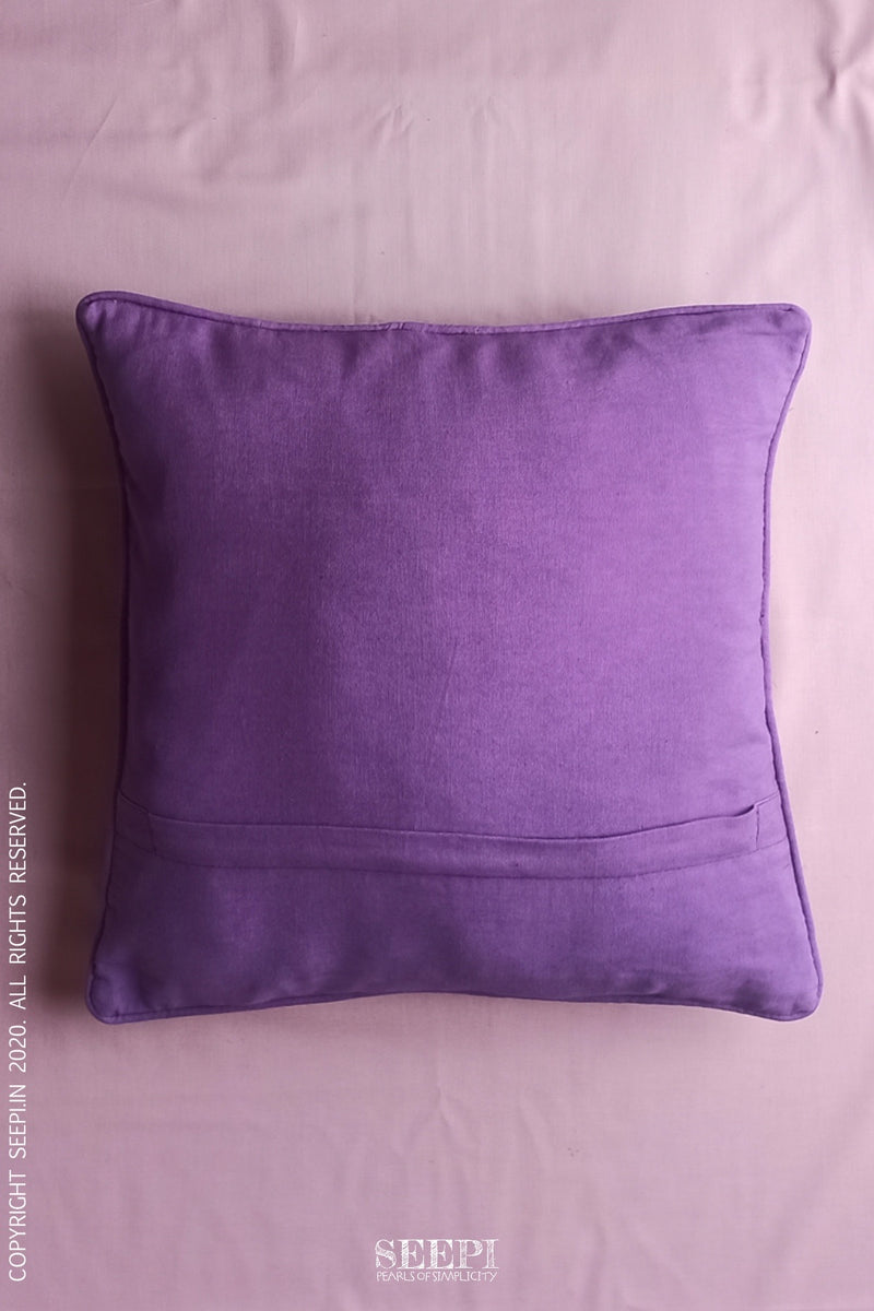 Multicoloured Chindi Cushion Cover - A