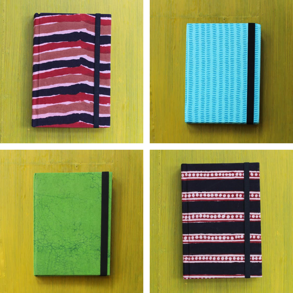 Blockprinted Notebooks - Set Of Two