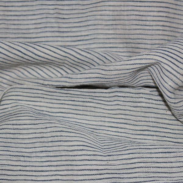 Scribbled Lines Kala Cotton Fabric - Blue Lines