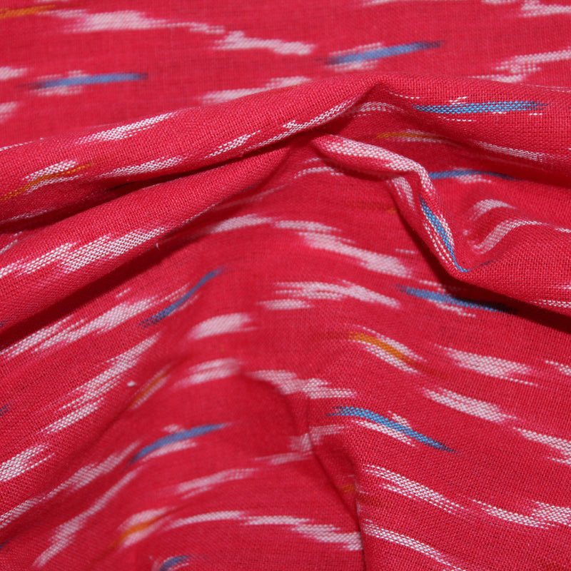 Fireworks in the Sky Ikat Fabric - Red and Blue (Cut Piece)