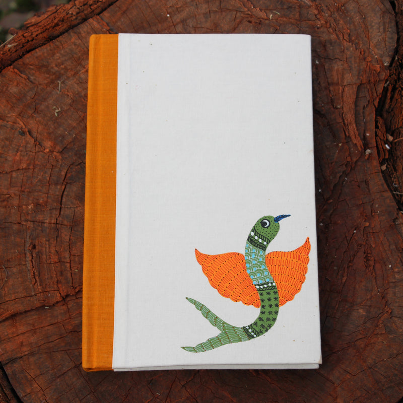 Gond Art Large Notebook - Flying Fish