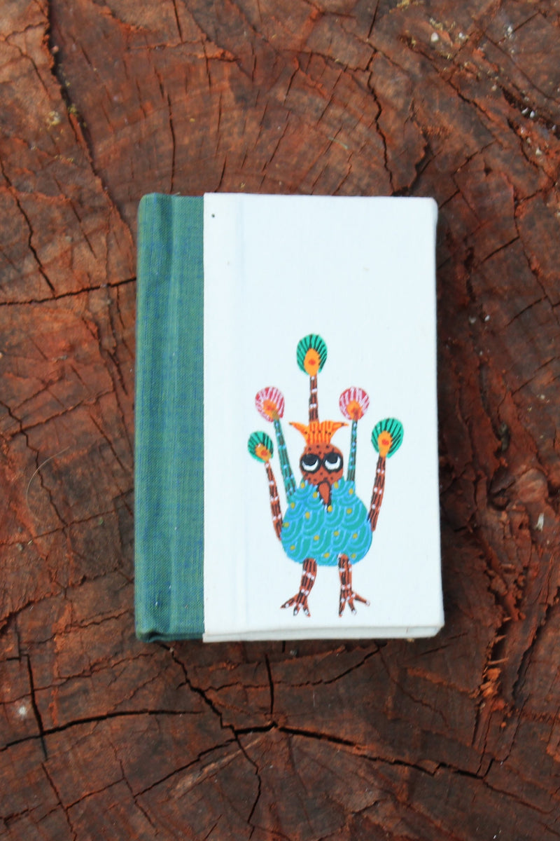 Gond Art Pocket Notebook - Peacock