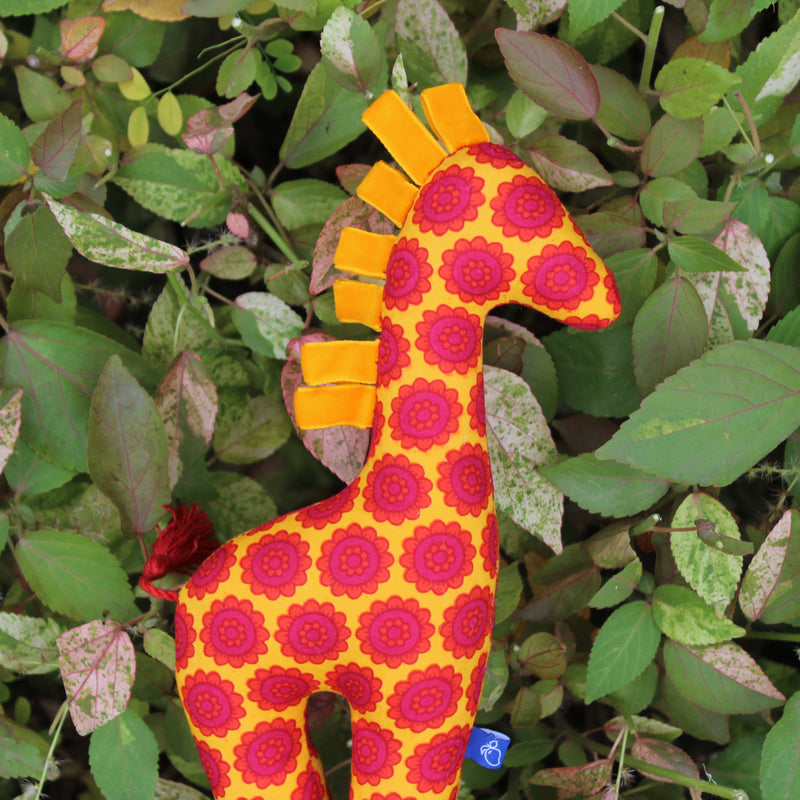Handmade Plush Toy - Red Giraffe