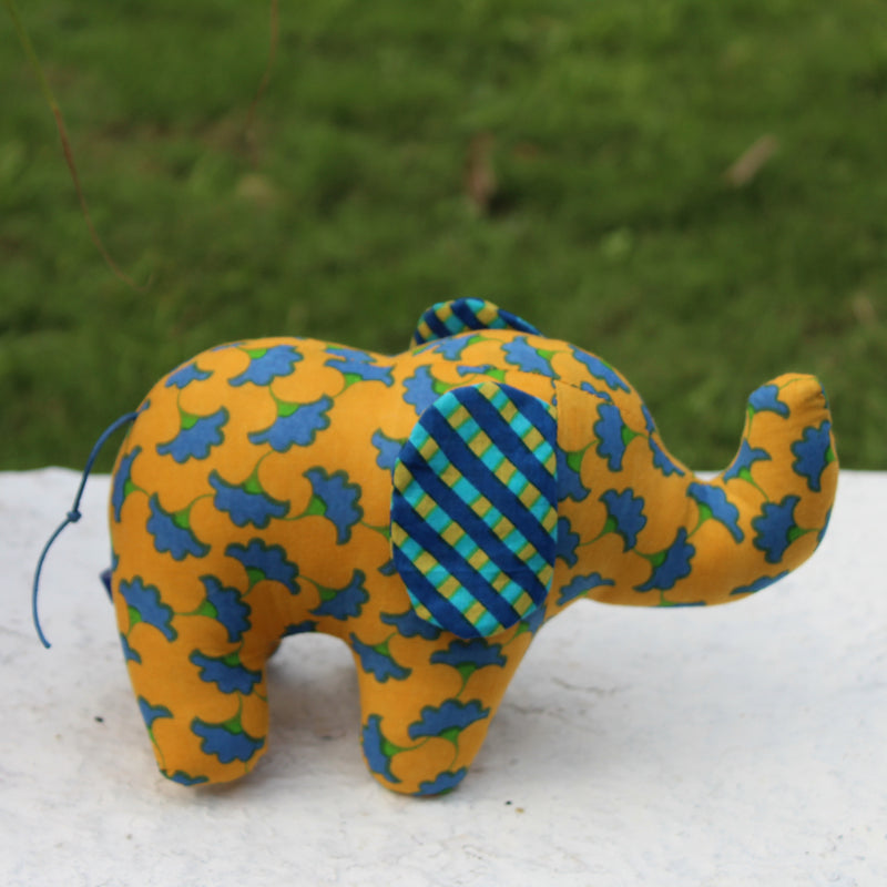 Handmade plush toy - Yellow elephant