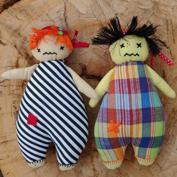 Handmade plush toys - Set Of Two Pirate Dolls