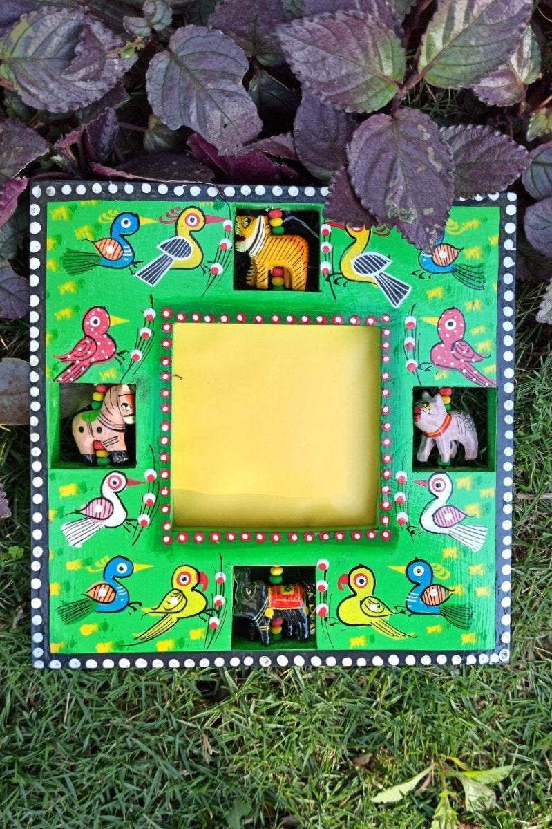 Square Photo Frame/Mirror - Green