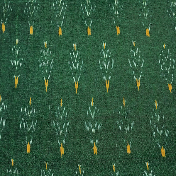 Into the Forest Ikat Fabric - Dark Green