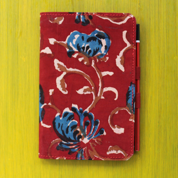 Notebook with Pencil Loop - Red
