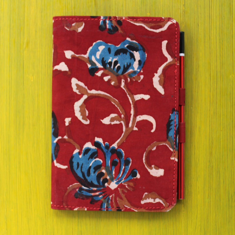 Notebook with Pencil Loop - Red