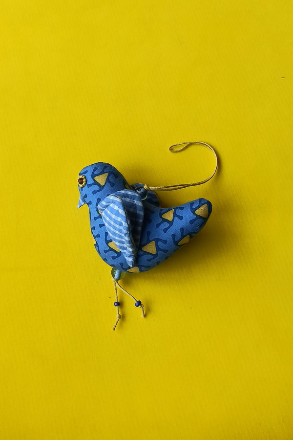 Song Bird Ornament - Blue