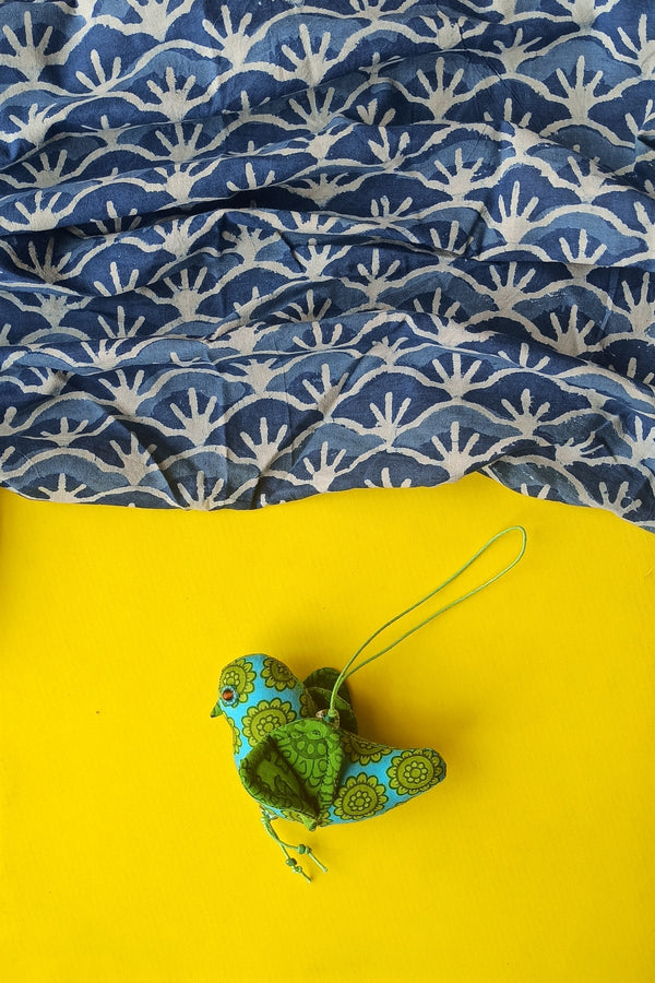 Song Bird Ornament - Blue and Green
