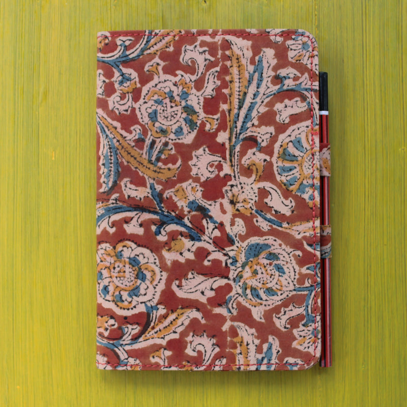 Notebook with Pencil Loop - Kalamkari