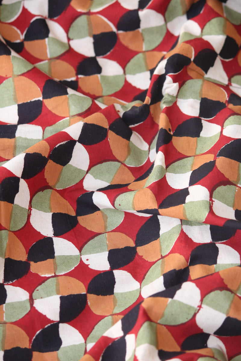 Handblock Printed Fabric - Multicoloured