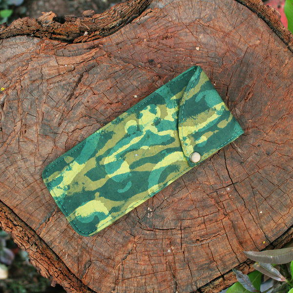 Handblock Printed Multipurpose Pouch - Green and Yellow
