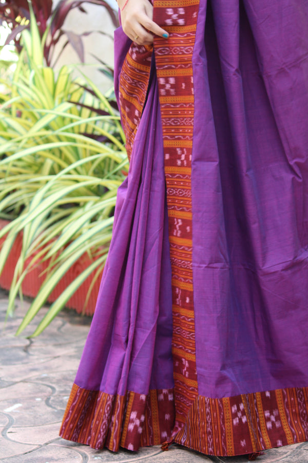 Patchwork Saree - Purple
