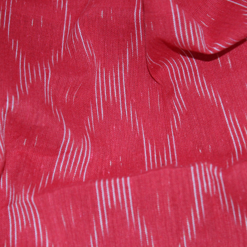 Streaks in the Sky Ikat Fabric - Red and White