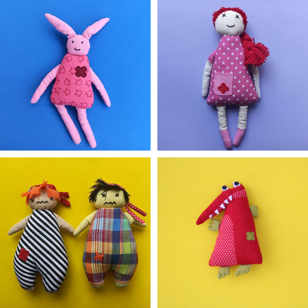 Handcrafted playmates - Set of Five